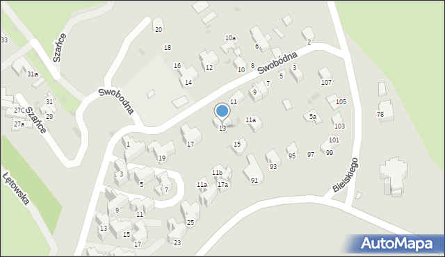 Przemyśl, Swobodna, 13, mapa Przemyśla