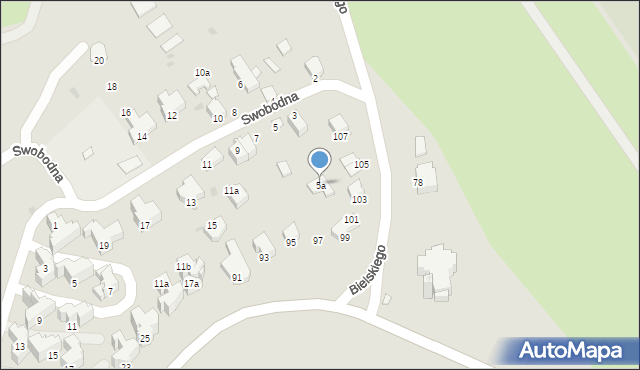 Przemyśl, Swobodna, 5a, mapa Przemyśla