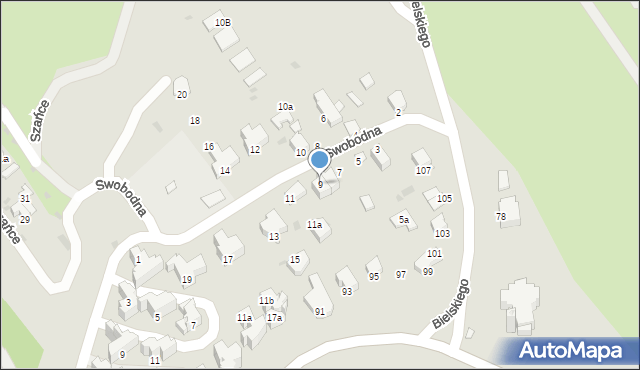 Przemyśl, Swobodna, 9, mapa Przemyśla