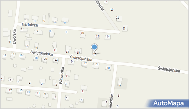 Przyprostynia, Świętojańska, 17, mapa Przyprostynia