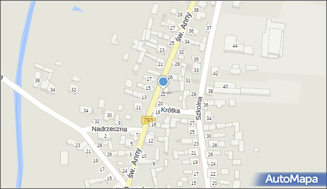 Przyrów, św. Anny, 22, mapa Przyrów