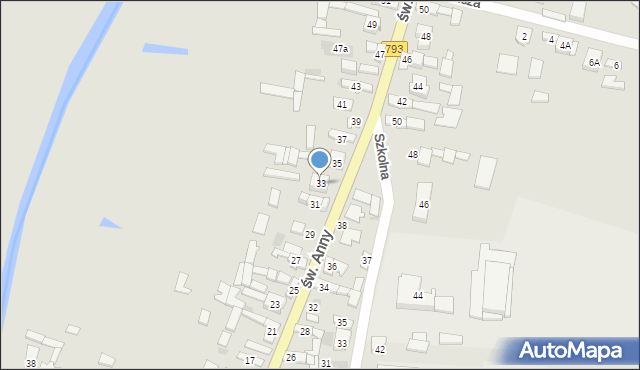 Przyrów, św. Anny, 33, mapa Przyrów