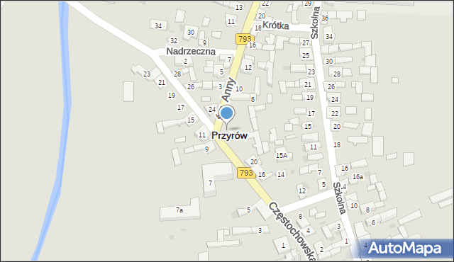 Przyrów, św. Anny, 4, mapa Przyrów