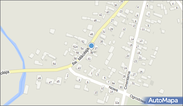 Przyrów, św. Mikołaja, 39, mapa Przyrów