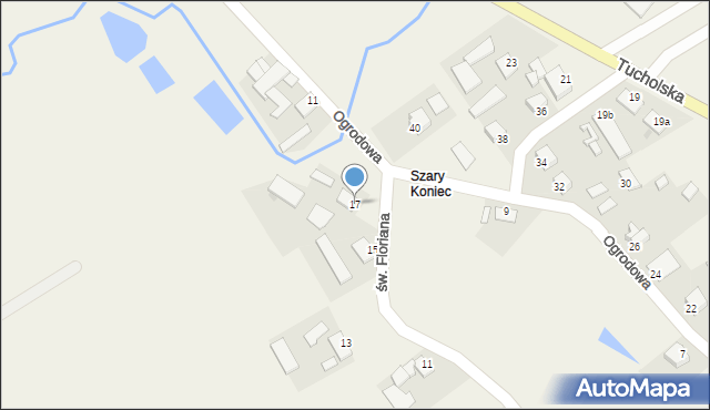 Przysiersk, św. Floriana, 17, mapa Przysiersk