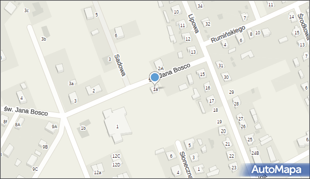 Przytoczna, św. Jana Bosco, 1a, mapa Przytoczna