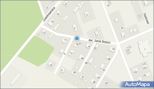 Przytoczna, św. Jana Bosco, 7a, mapa Przytoczna
