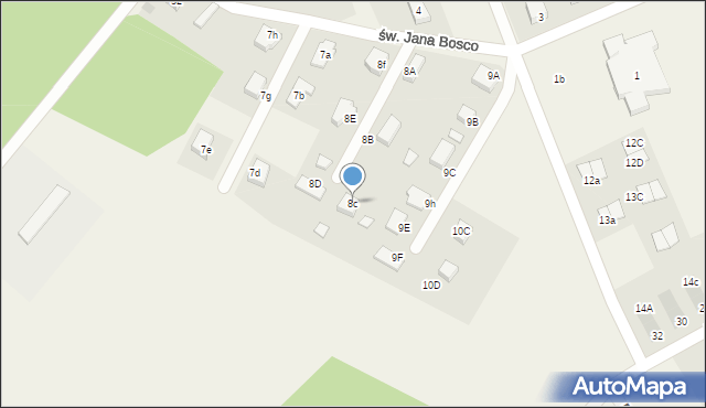 Przytoczna, św. Jana Bosco, 8c, mapa Przytoczna