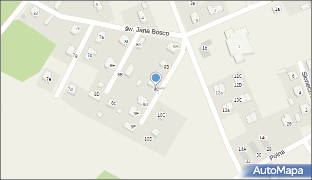 Przytoczna, św. Jana Bosco, 9C, mapa Przytoczna