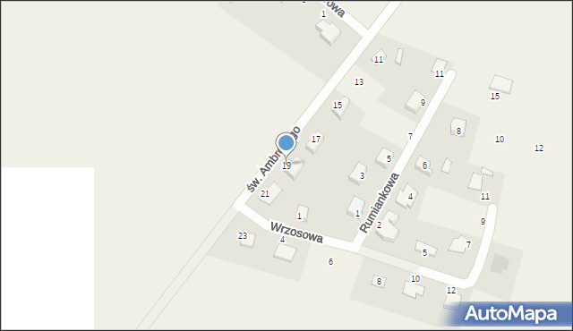 Pszczółki, św. Ambrożego, 19, mapa Pszczółki