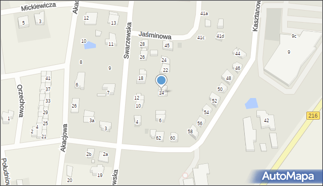 Puck, Swarzewska, 14, mapa Puck