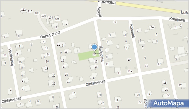 Puławy, Świgosta Franciszka, 10, mapa Puław