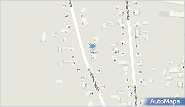 Pułtusk, Świętokrzyska, 28, mapa Pułtusk