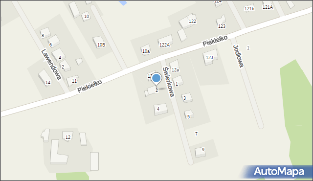 Puzdrowo, Świerkowa, 2, mapa Puzdrowo