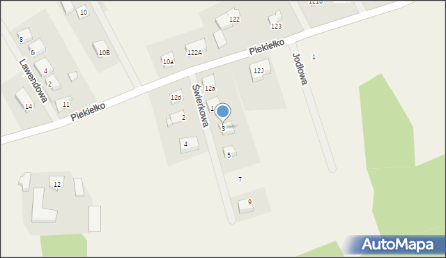 Puzdrowo, Świerkowa, 3, mapa Puzdrowo