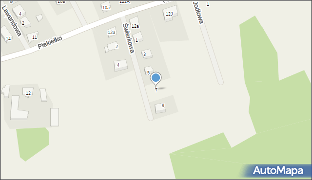 Puzdrowo, Świerkowa, 7, mapa Puzdrowo