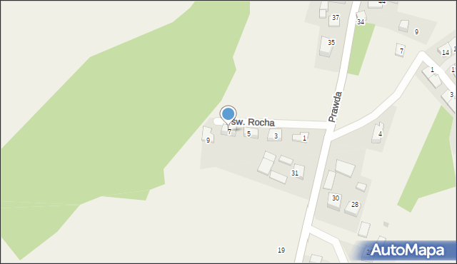 Raciborowice, św. Rocha, 7, mapa Raciborowice