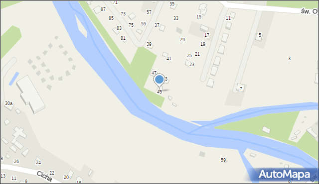 Radawa, św. Ojca Pio, 45, mapa Radawa