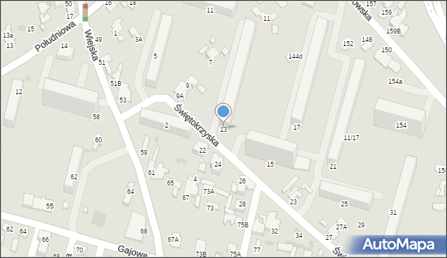 Radom, Świętokrzyska, 13, mapa Radomia