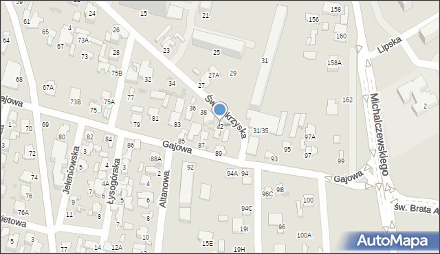 Radom, Świętokrzyska, 42, mapa Radomia