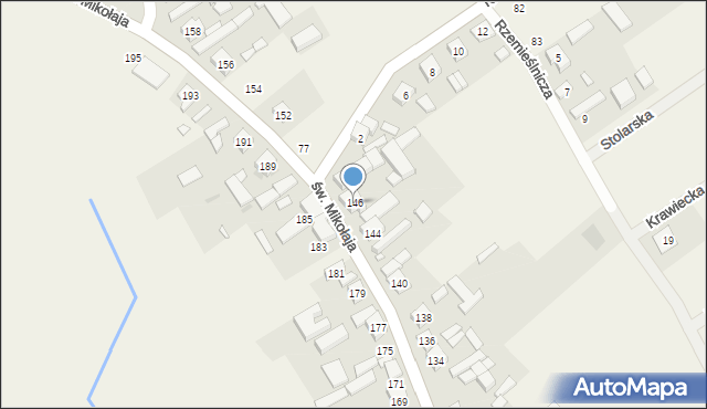 Radzewo, św. Mikołaja, 146, mapa Radzewo