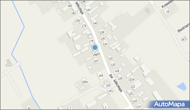 Radzewo, św. Mikołaja, 169, mapa Radzewo