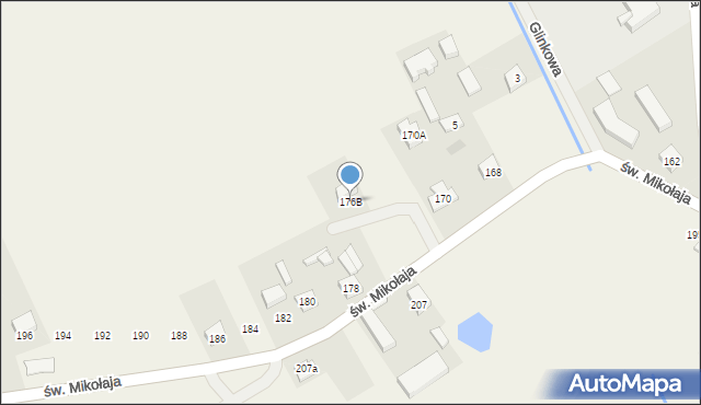 Radzewo, św. Mikołaja, 176B, mapa Radzewo