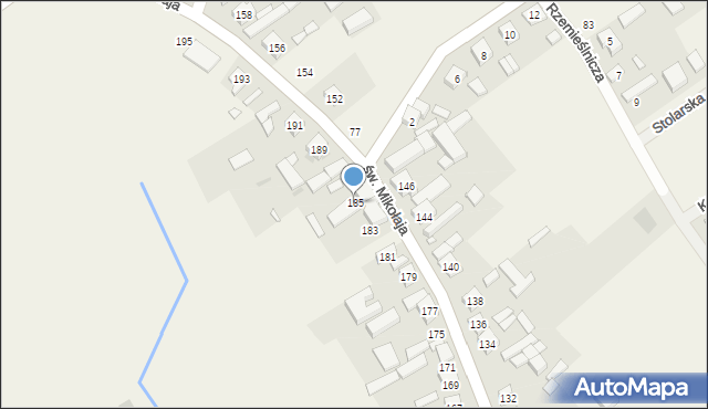 Radzewo, św. Mikołaja, 185, mapa Radzewo