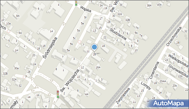 Radzionków, św. Wojciecha, 16, mapa Radzionków