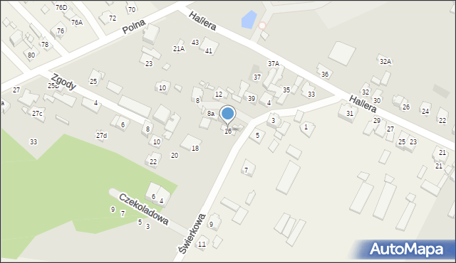 Radzymin, Świerkowa, 16, mapa Radzymin