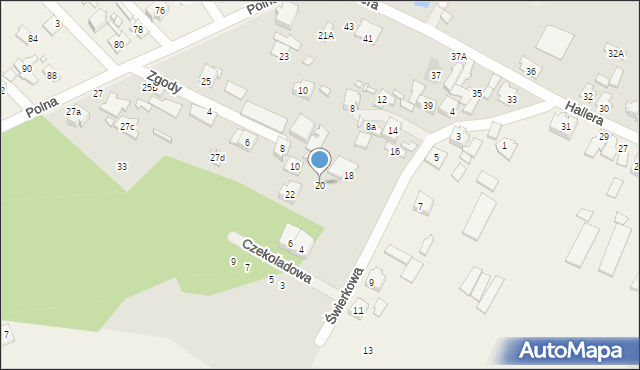 Radzymin, Świerkowa, 20, mapa Radzymin