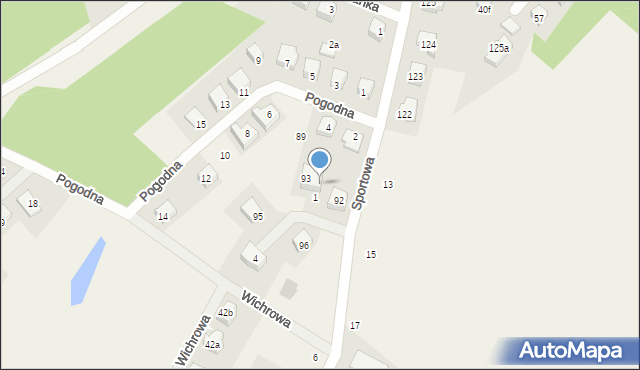 Rąty, Świerkowa, 1a, mapa Rąty