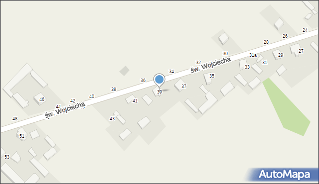 Rębielice Królewskie, św. Wojciecha, 39, mapa Rębielice Królewskie
