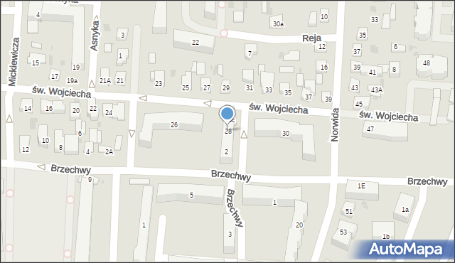 Reda, św. Wojciecha, 28, mapa Reda