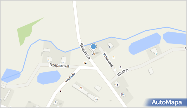 Rękawczyn, Świerkowa, 20, mapa Rękawczyn