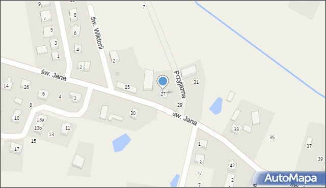 Robakowo, św. Jana, 27, mapa Robakowo