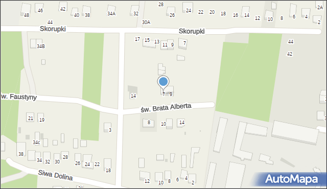 Rogóźno, św. Brata Alberta, 7, mapa Rogóźno