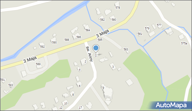 Ropczyce, św. Anny, 1, mapa Ropczyce