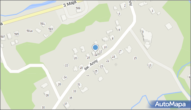 Ropczyce, św. Anny, 14, mapa Ropczyce