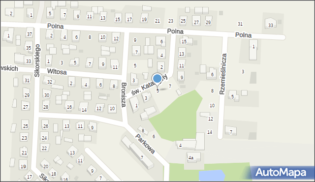 Rozdrażew, św. Katarzyny, 5, mapa Rozdrażew