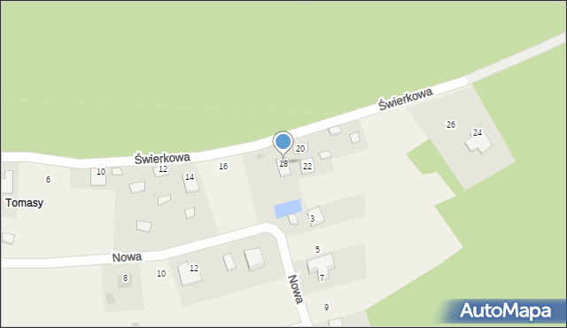 Ruda, Świerkowa, 18, mapa Ruda