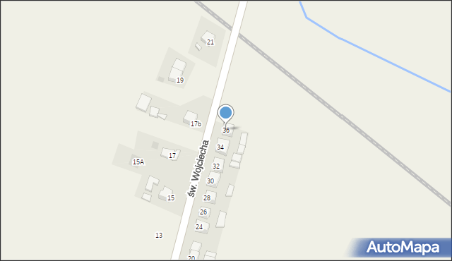 Ruda, św. Wojciecha, 36, mapa Ruda