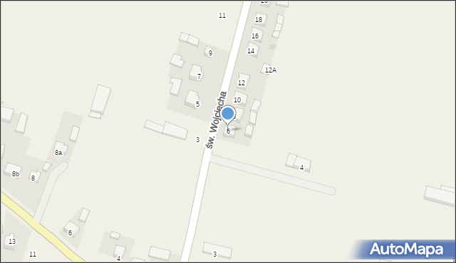 Ruda, św. Wojciecha, 6, mapa Ruda