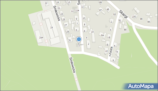 Ruda Śląska, Świerkowa, 1, mapa Rudy Śląskiej