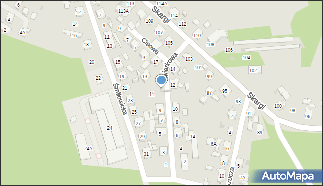 Ruda Śląska, Świerkowa, 11a, mapa Rudy Śląskiej
