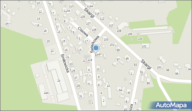 Ruda Śląska, Świerkowa, 12, mapa Rudy Śląskiej