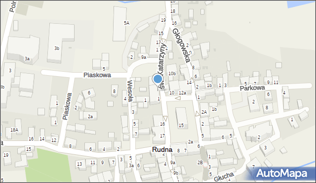 Rudna, św. Katarzyny, 5, mapa Rudna