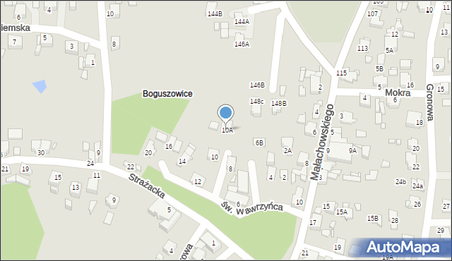 Rybnik, św. Wawrzyńca, 10A, mapa Rybnika