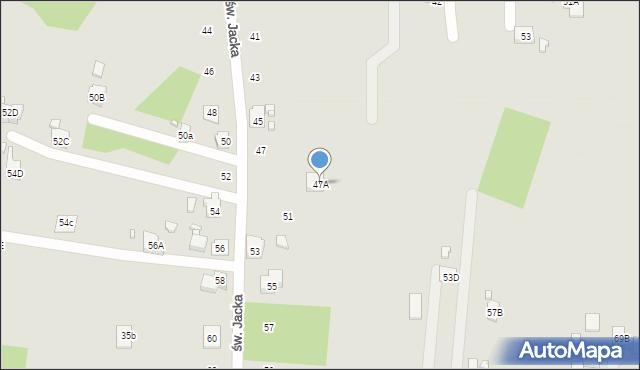 Rydułtowy, św. Jacka, 47A, mapa Rydułtowy