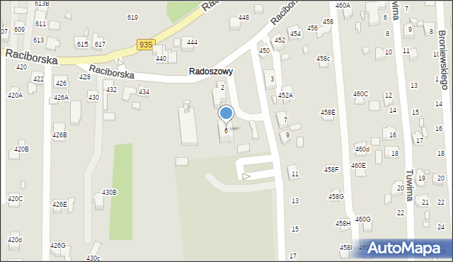 Rydułtowy, św. Jacka, 6, mapa Rydułtowy